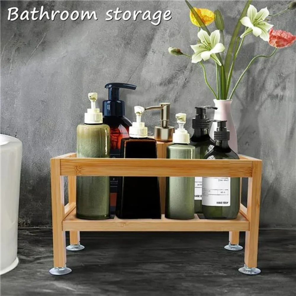 Bathroom Organizer Bamboo Shelf Over The Toilet Storage Cabinet Kitchen